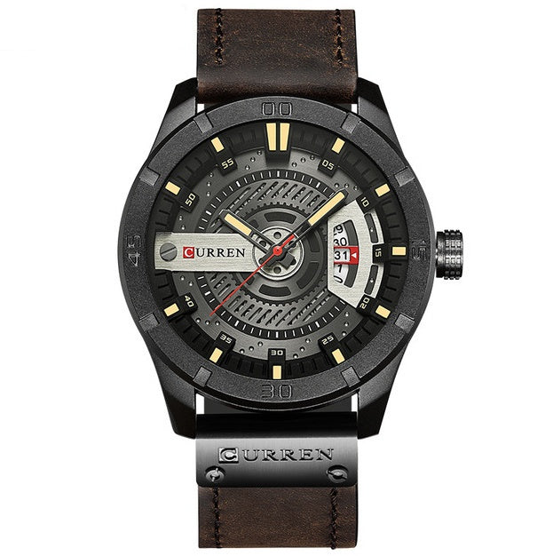 Man Casual Leather Wrist Watch Relogio Masculino