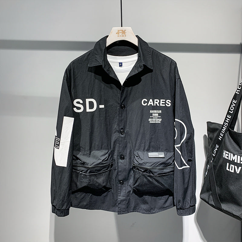 Contrast Color Fashion Jacket Men